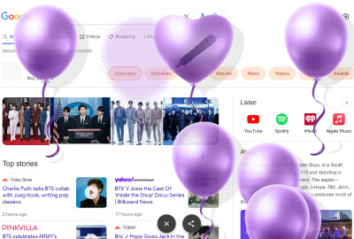 Easter egg BTS của Google