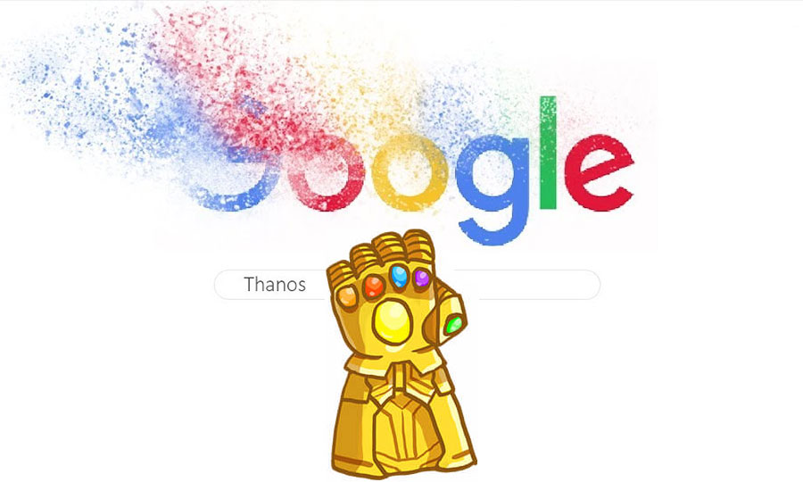 Trải nghiệm Hiệu ứng Búng tay Thanos của Google - elgooG